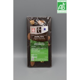 Tablette Chocolat Noir 72% Noisettes Amandes