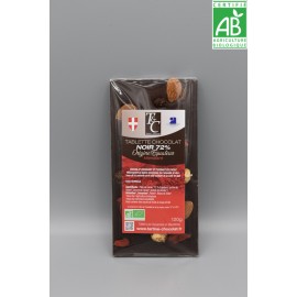 Tablette Chocolat Noir 73% Mendiants