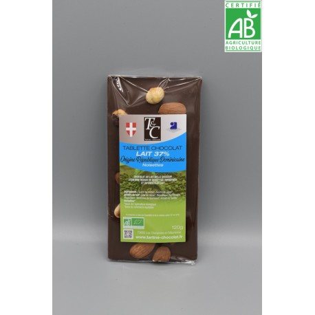 Tablette Chocolat lait 37% Noisettes