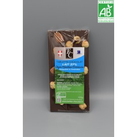 Tablette Chocolat lait 37% Noisettes Amandes
