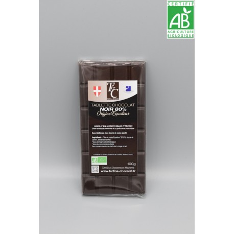 Tablette Chocolat Noir 80%